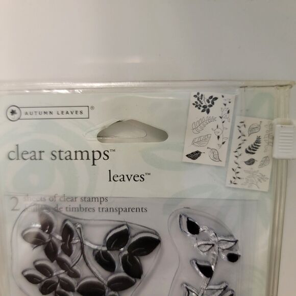 GRAPHIC FLOWERS AND LEAVES Clear Cling Stamps Lot of 2 Pkgs - 3 Sheets - Picture 10 of 12